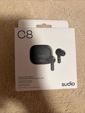 New Sudio C8 True Wireless Earbuds Black The Daily Anc Earbuds Noise Cancelling